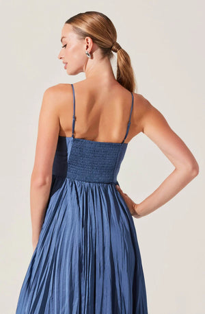 ASTR The Label Maeve Dress in Slate Blue