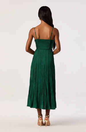 ASTR The Label Maeve Dress in Hunter Green