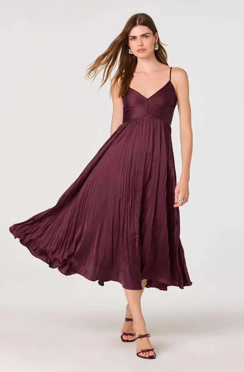 ASTR The Label Maeve Dress in Wine