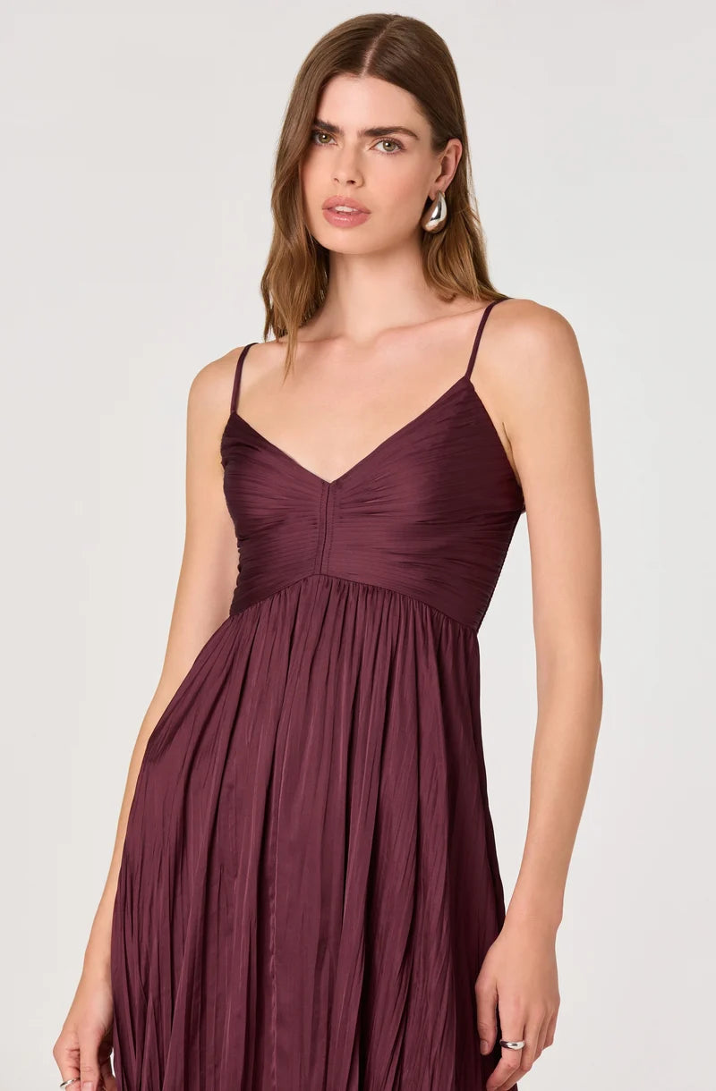 ASTR The Label Maeve Dress in Wine