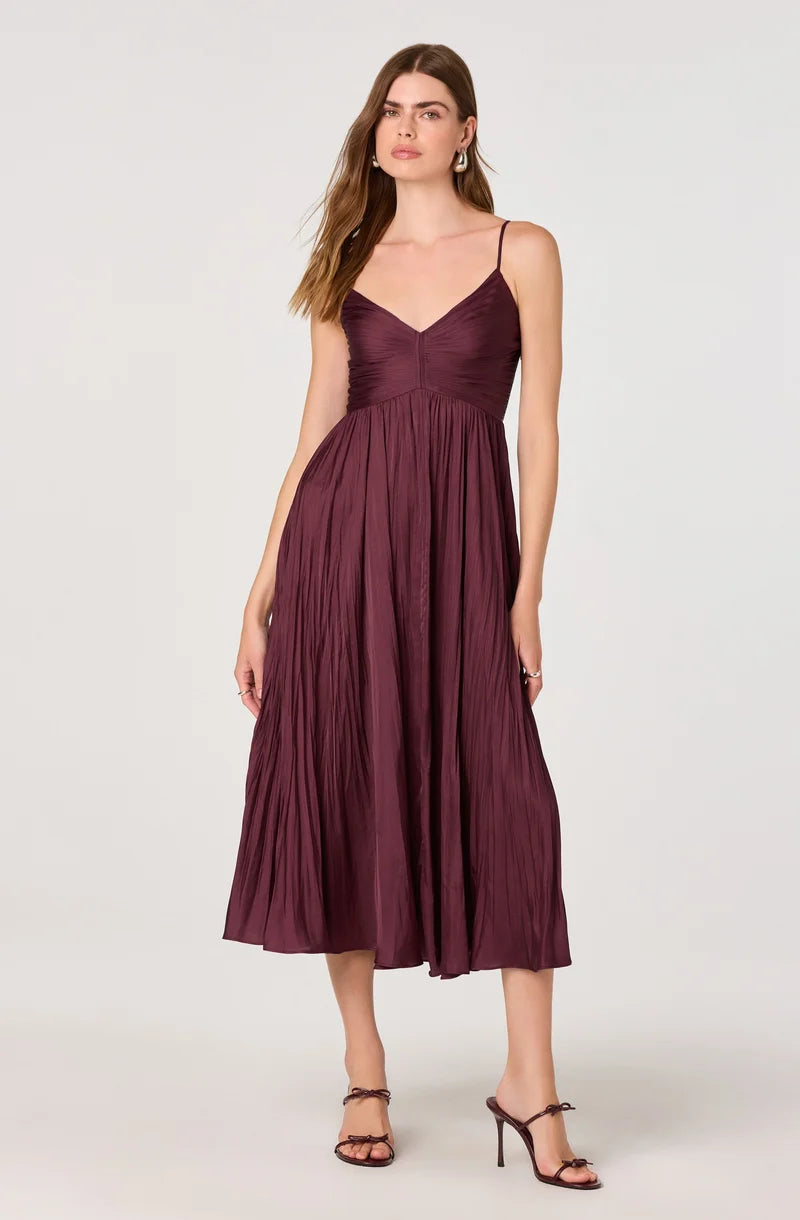 ASTR The Label Maeve Dress in Wine