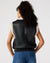 Steve Madden AVI Leather Sherpa Black VEST