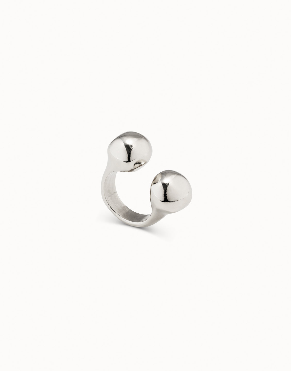 Uno De 50 Open Ring with Two Beads