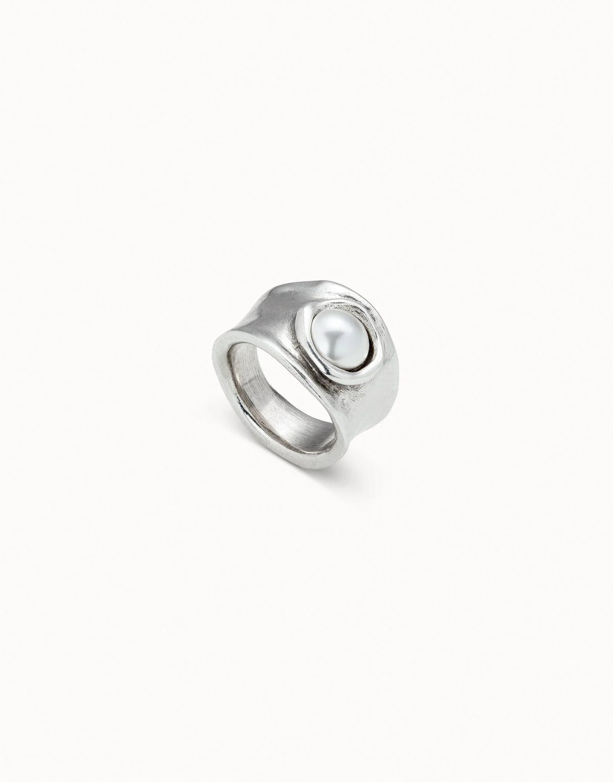 Uno De 50 Mi Talisman Silver Pearl Ring