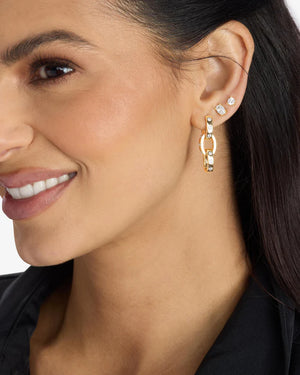 Melinda Maria Ashley Chain Convertible Earrings in Gold