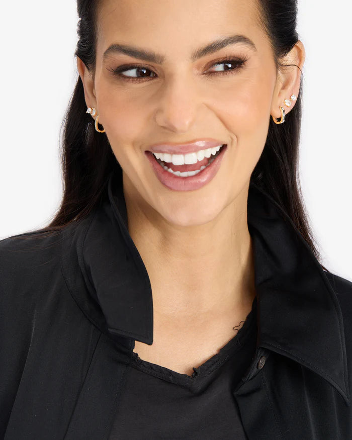 Melinda Maria Ashley Chain Convertible Earrings in Gold