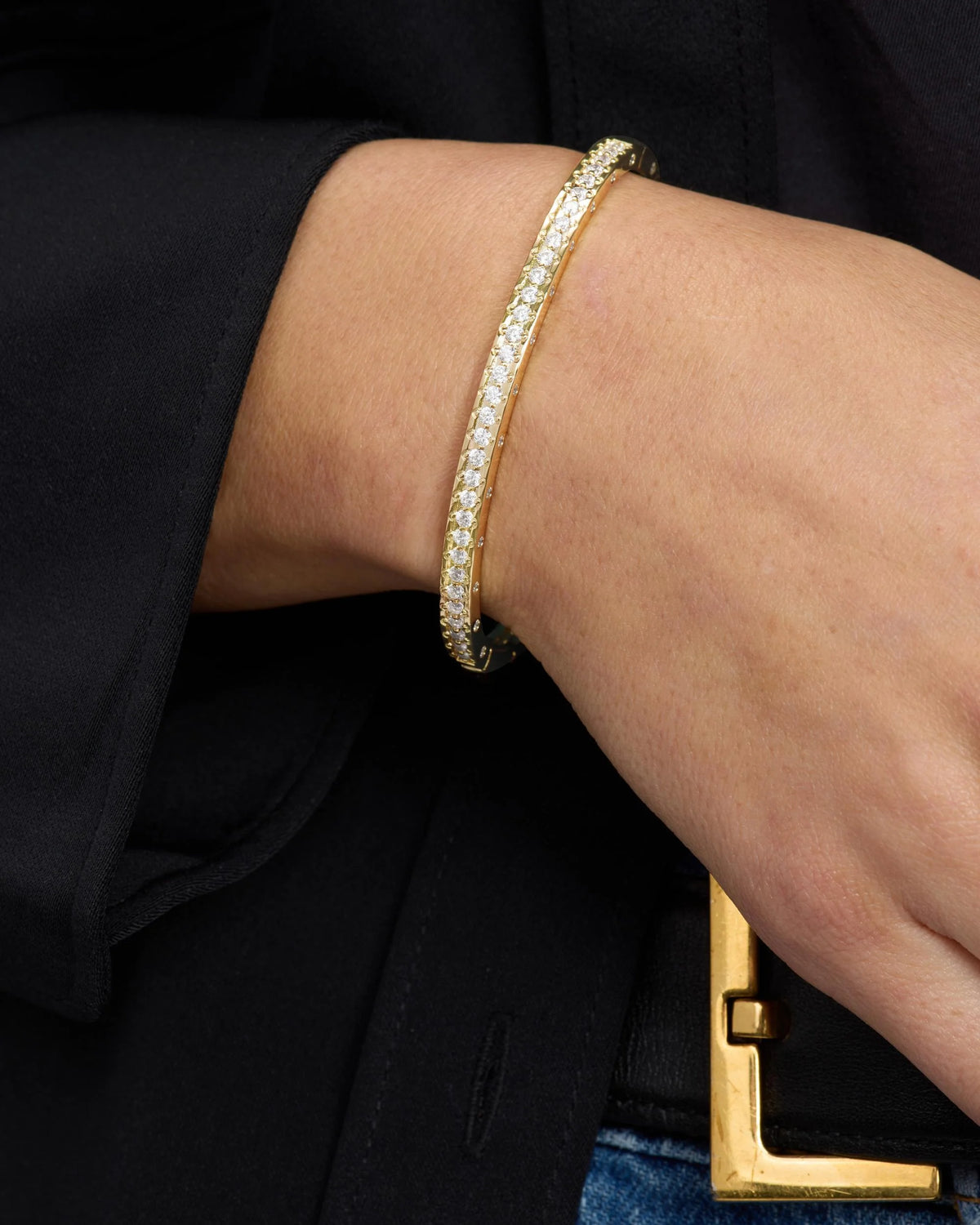 Melinda Maria Ashley Pave Cuff Bracelet 4mm
