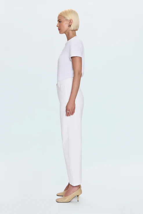 Pistola Beau Seamed Crescent Leg in Paper White