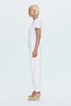 Pistola Beau Seamed Crescent Leg in Paper White