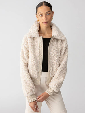 Sanctuary Libby Sherpa Jacket Toasted Almond