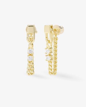 Baby Julian Loves Diamonds Soft Hoops in Gold White