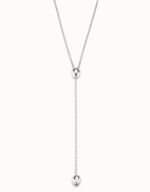 Uno De 50 Lonely Planet Silver Lariet Necklace