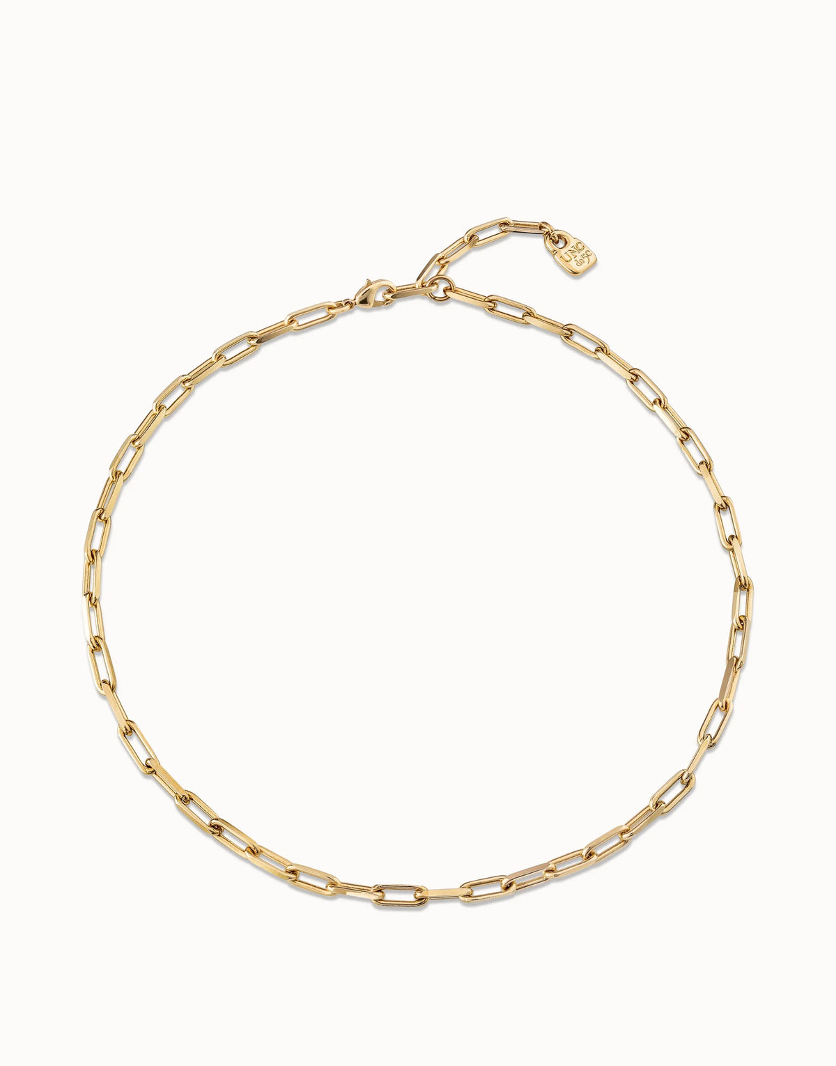 UNODE50 Short Link Gold Chain Necklace