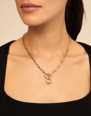 UNODE50 Short Link Gold Chain Necklace