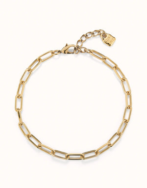 Uno De 50 Ser Valiente Paperchain Link Gold Necklace