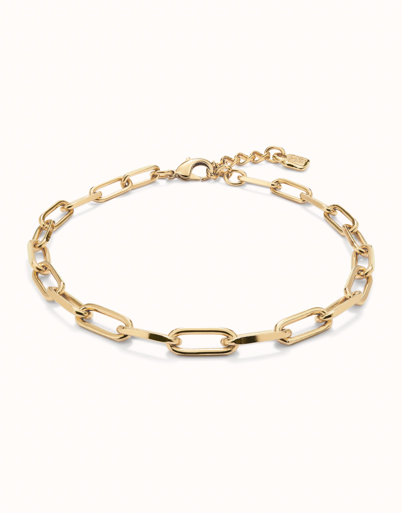 Uno De 50 Ser Valiente Paperchain Link Gold Necklace
