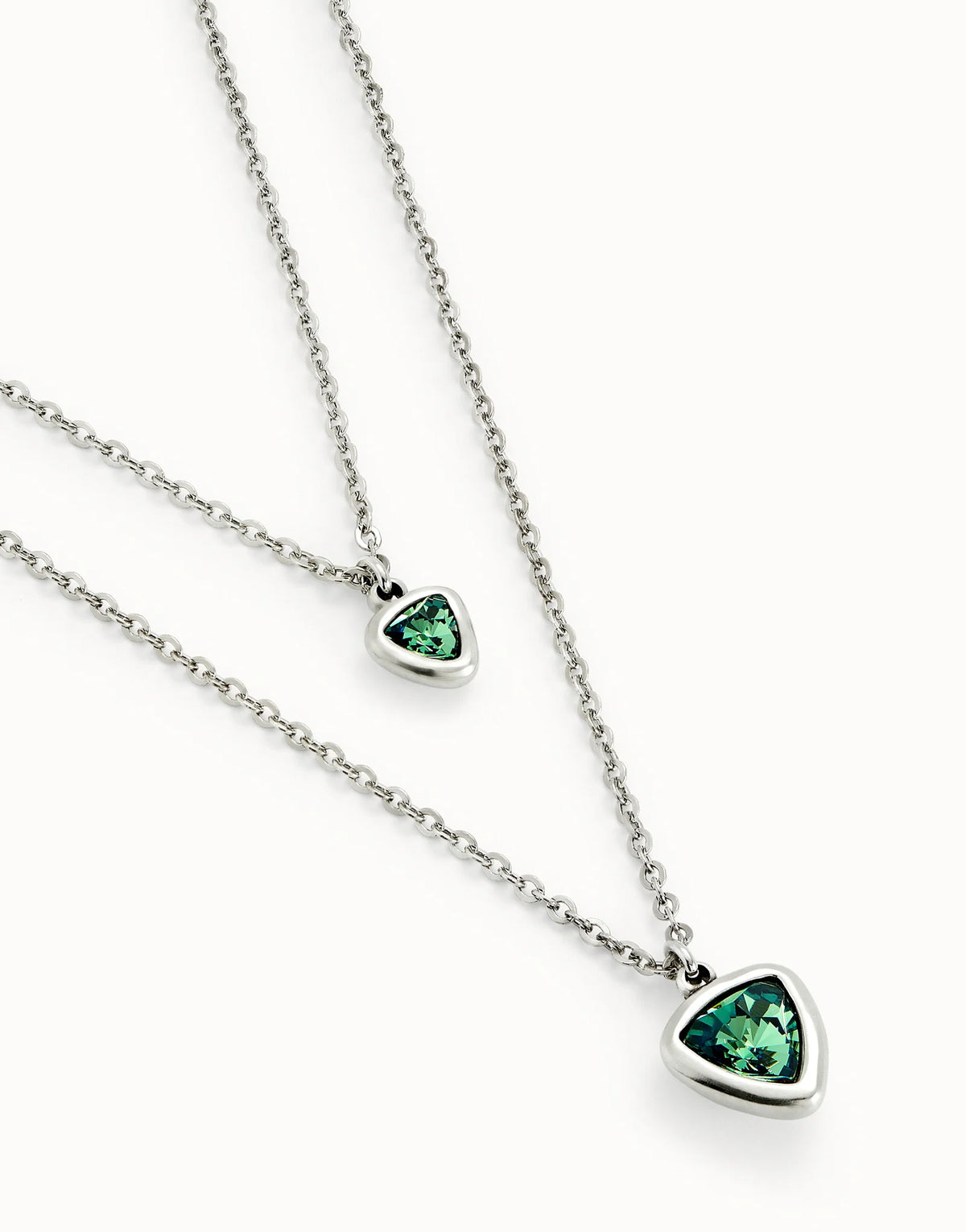 UNODE50 Multi-layer Pendant Necklace with Green Crystal