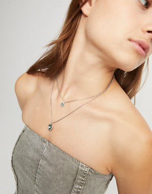 UNODE50 Multi-layer Pendant Necklace with Green Crystal