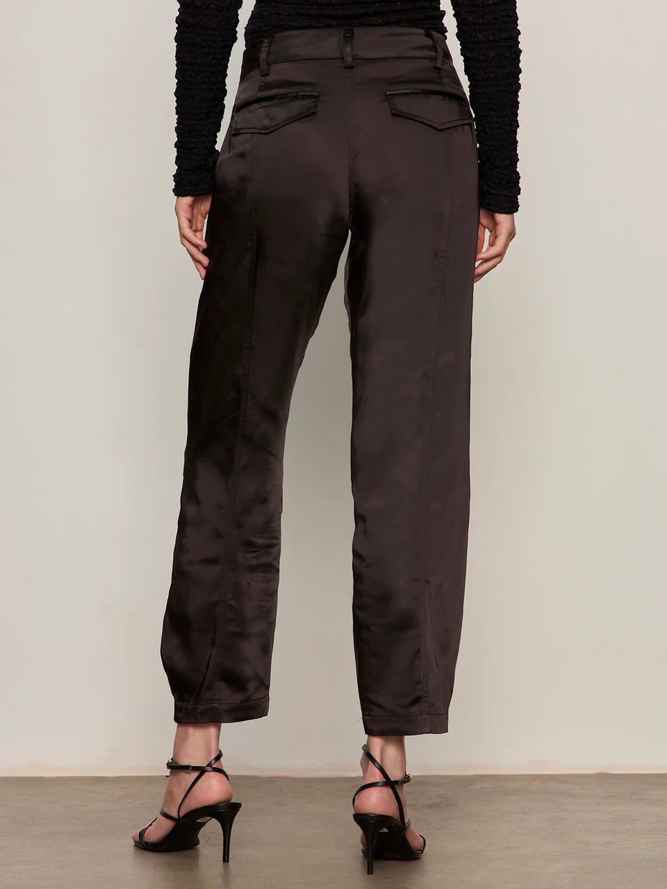 Sanctuary Sahara Satin Tappered Black Pant