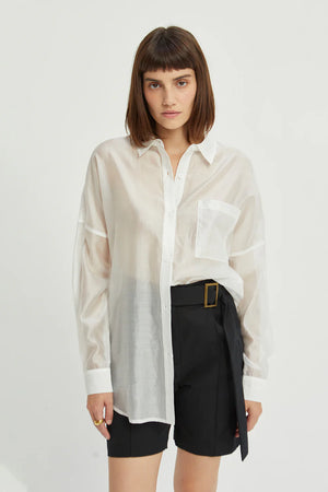 Candice Semi Sheer Button Up Shirt