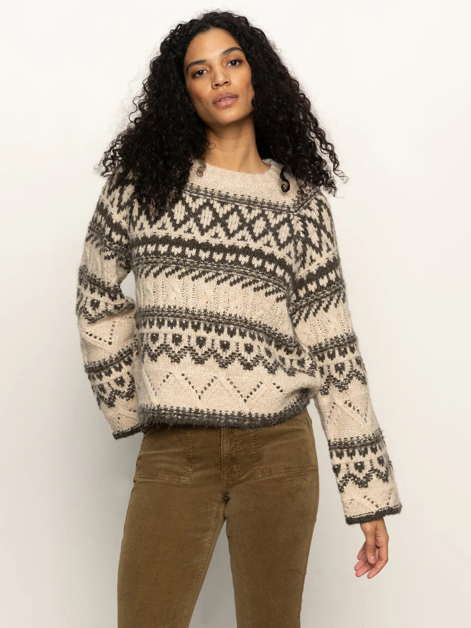 Sanctuary Fairsle Crew Neck Sweater