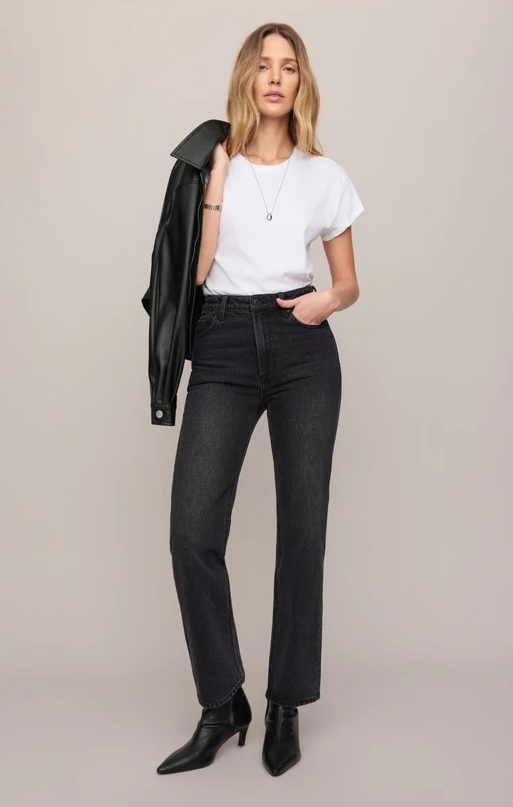 Z Supply The Muse High Rise Straight Jean in Nocturne