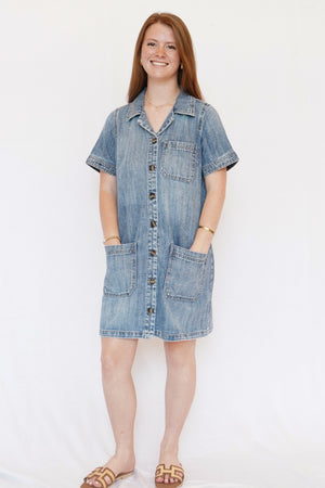 Parker Denim Dress in Unfailing