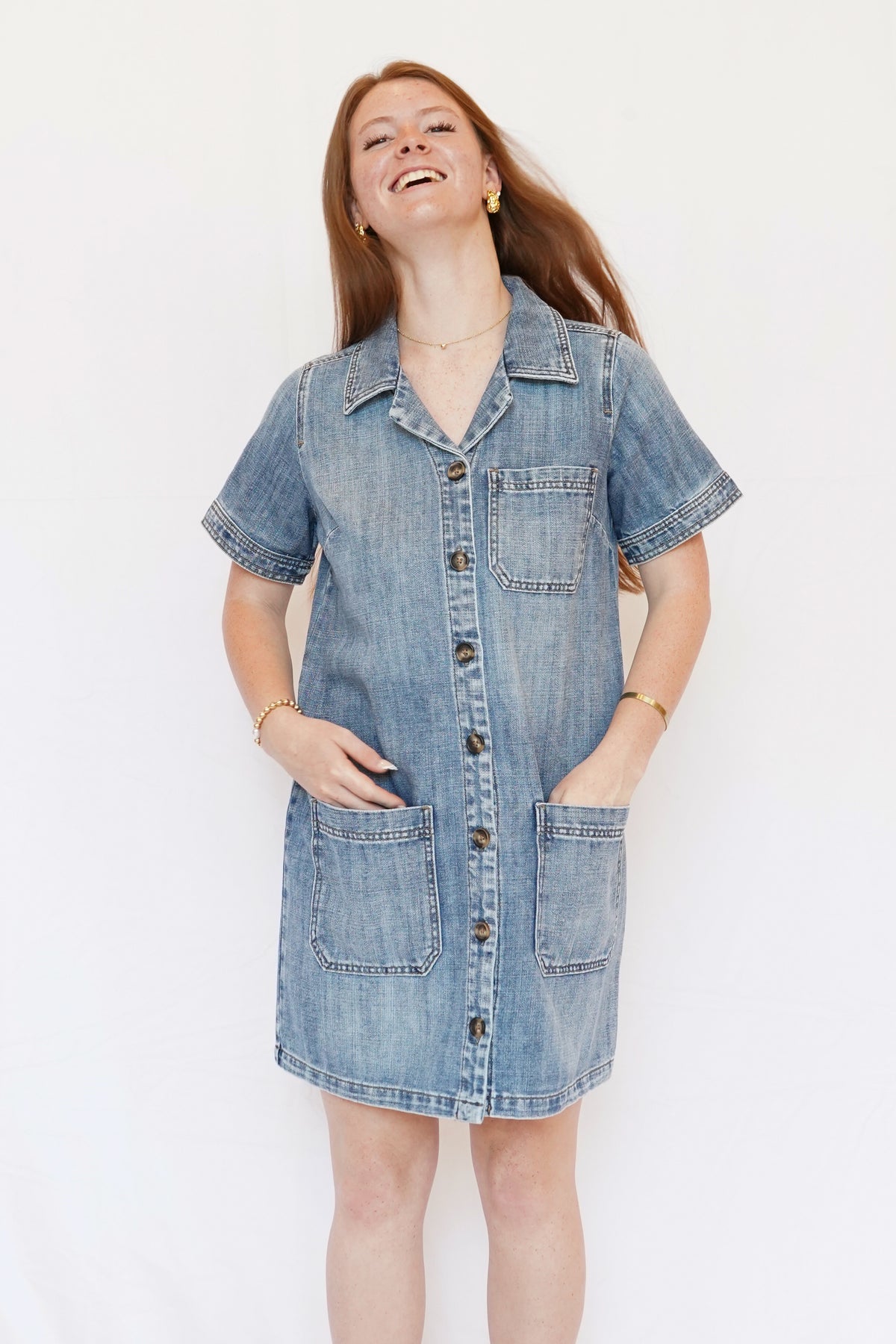 Parker Denim Dress in Unfailing