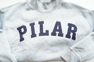 PILAR Grey Mockneck Sweatshirt