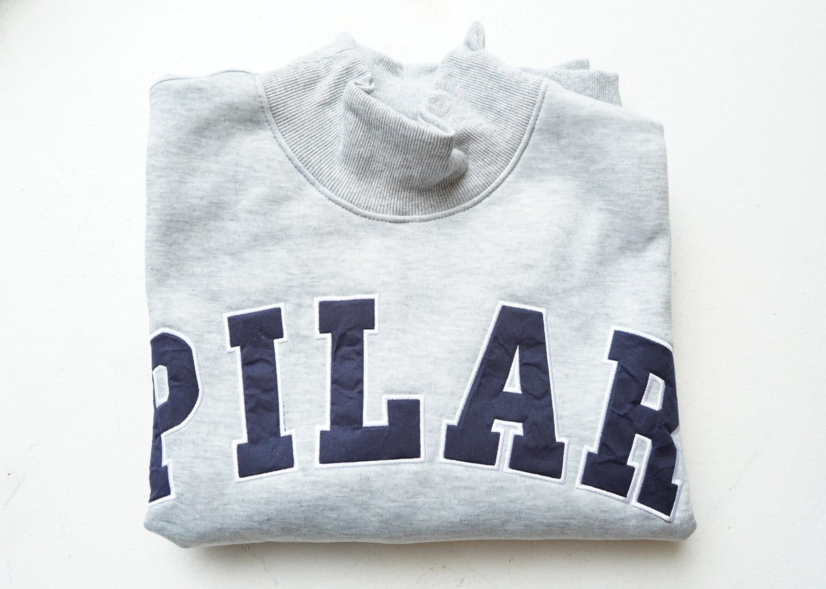 PILAR Grey Mockneck Sweatshirt