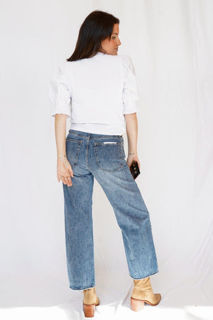 Pistola Larsen Ankle Relaxed Flare Jeans in Stardew