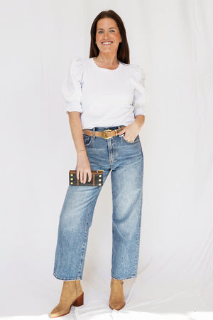 Pistola Larsen Ankle Relaxed Flare Jeans in Stardew