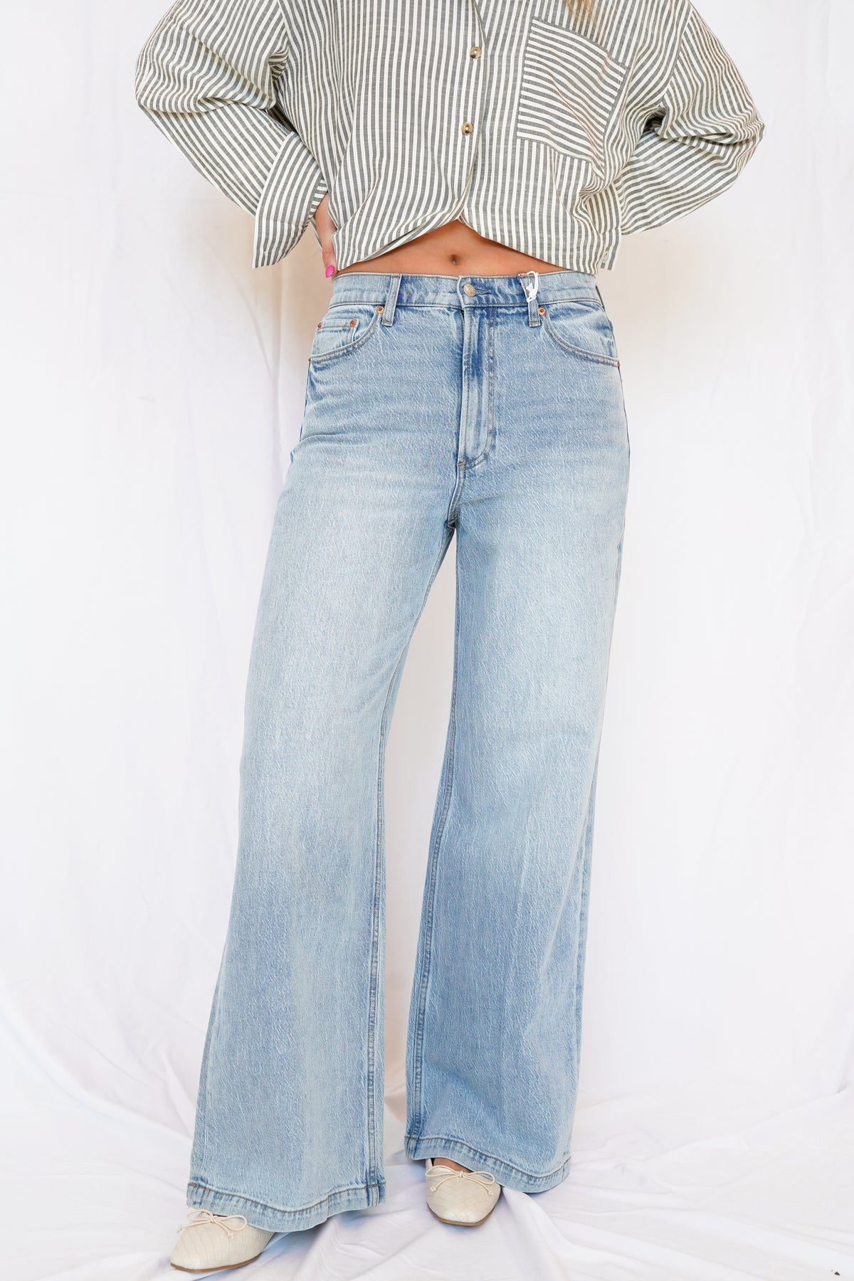 Pistola Lana High Rise Ultra Wide Leg Jean in Perspective