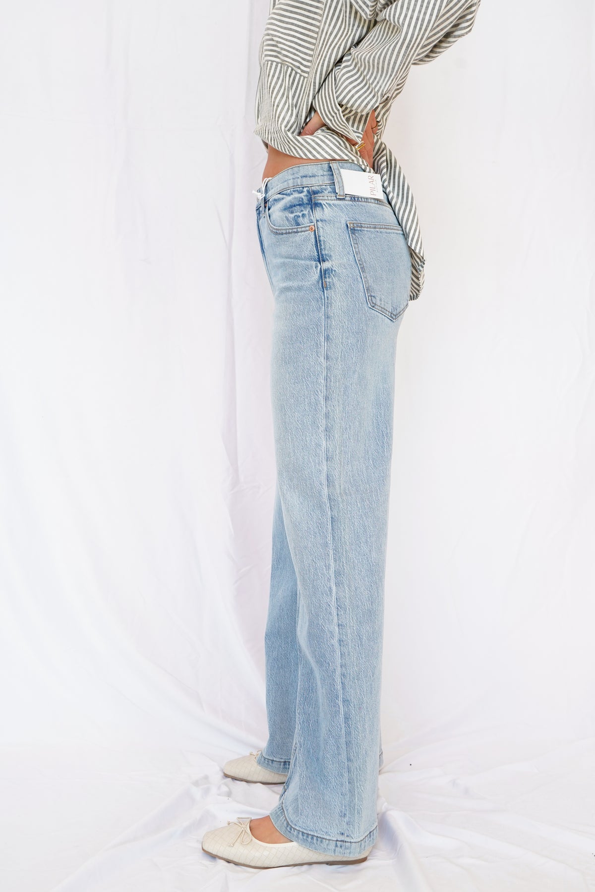 Pistola Lana High Rise Ultra Wide Leg Jean in Perspective