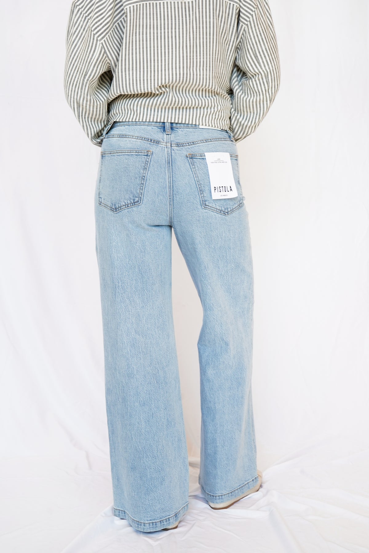 Pistola Lana High Rise Ultra Wide Leg Jean in Perspective