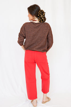 Pistola Tori Barrel Pants in Negroni Red