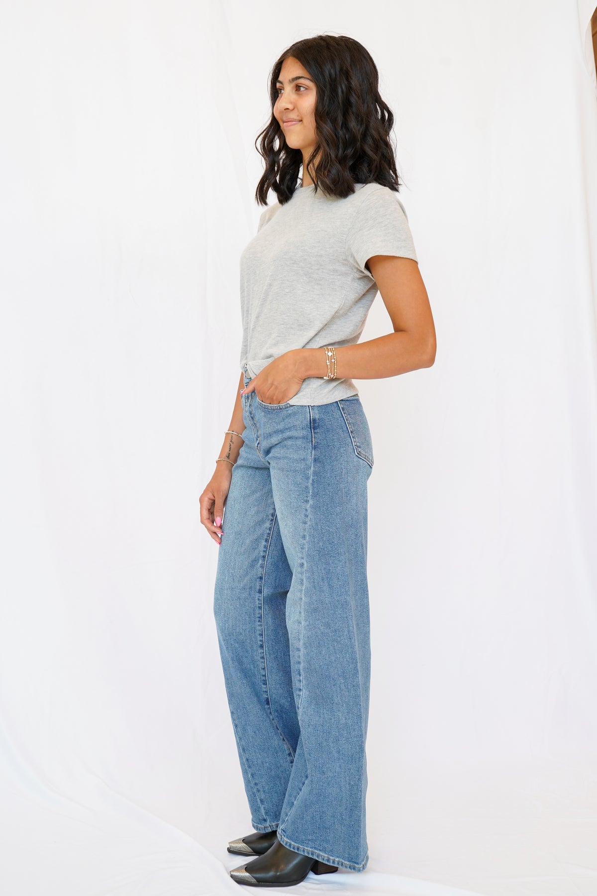 JBD Twisted Seam Wide Leg Jean