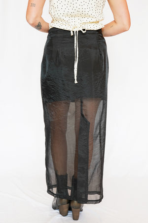 Valen Sheer Skirt in Black