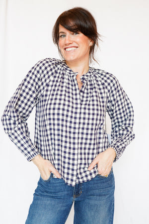 Bella Dahl Long Sleeve Shirred Raglan Shirt