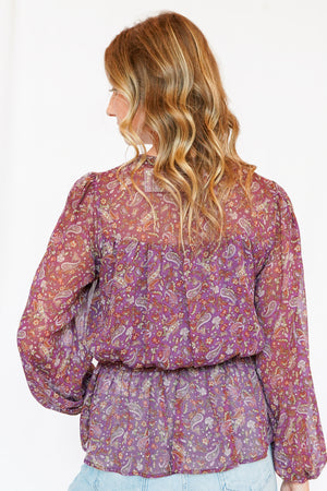 Colette Blouse in Wine