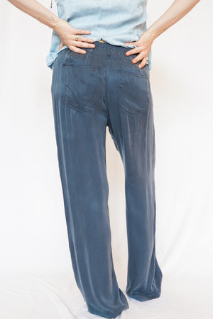 Murphy Loose Fit Wide Leg Pants in Dark Slate