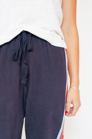 Miley Stripe Detail Joggers in Navy