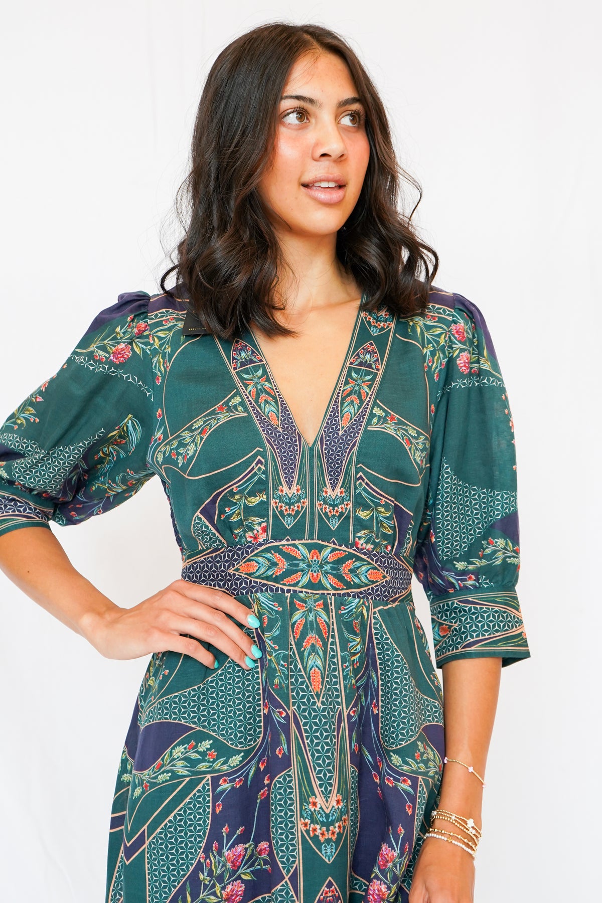 Cabellero Aneta Dress in Patchwork Flower