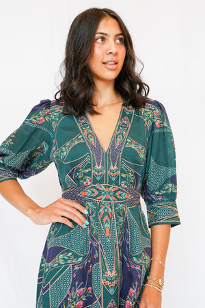 Cabellero Aneta Dress in Patchwork Flower