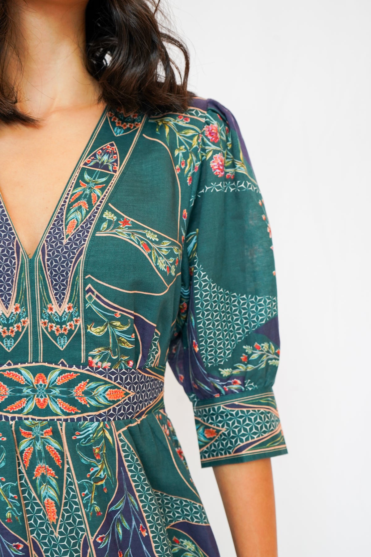 Cabellero Aneta Dress in Patchwork Flower