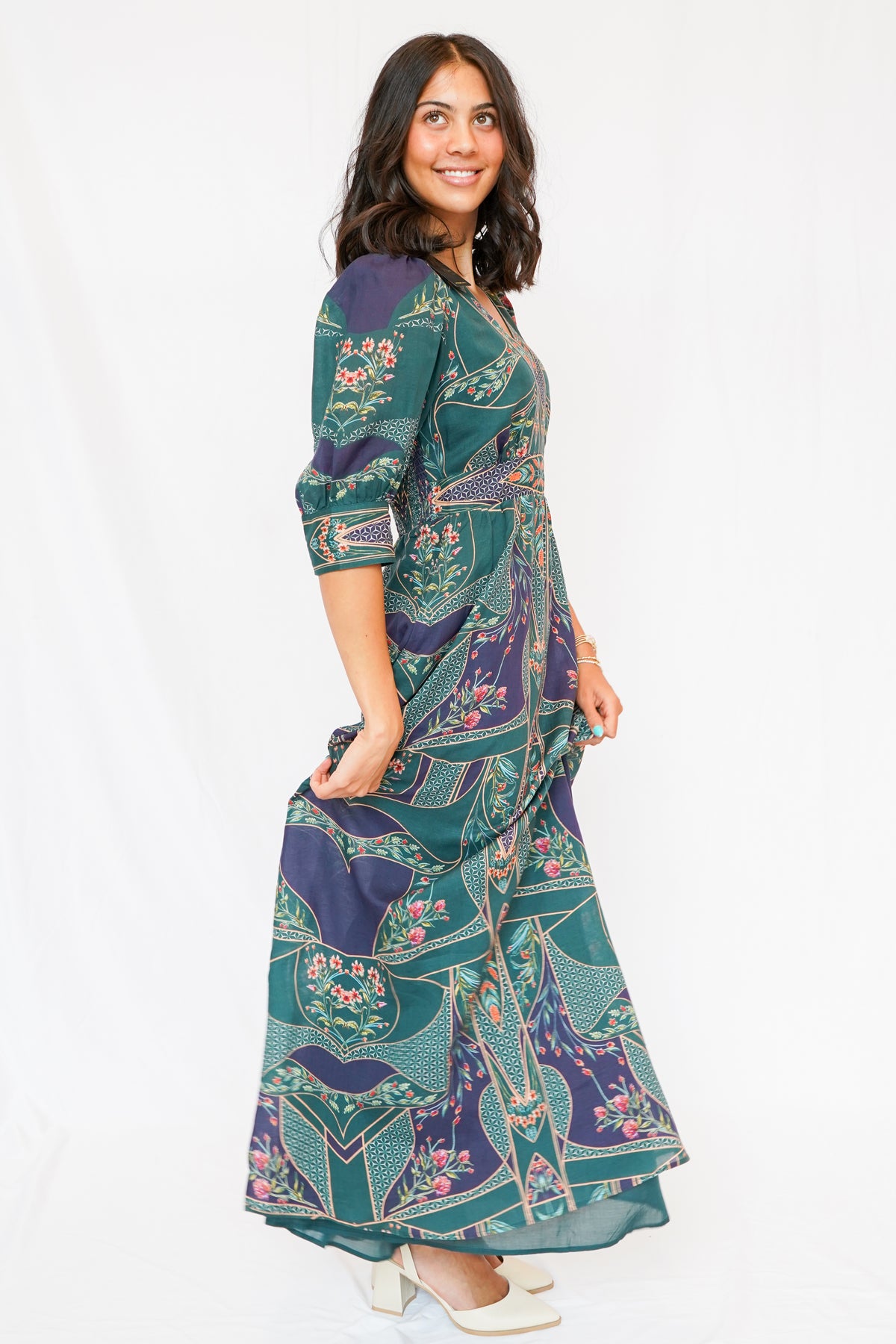 Cabellero Aneta Dress in Patchwork Flower