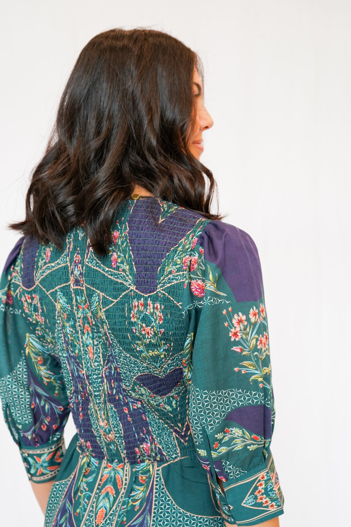 Cabellero Aneta Dress in Patchwork Flower