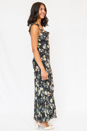 ASTR Denisse Dress in Black Floral