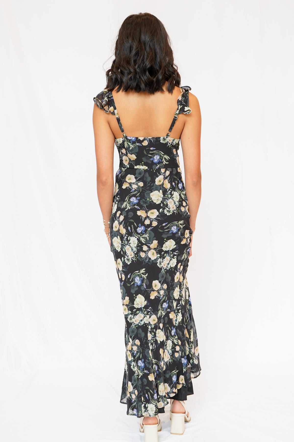 ASTR Denisse Dress in Black Floral