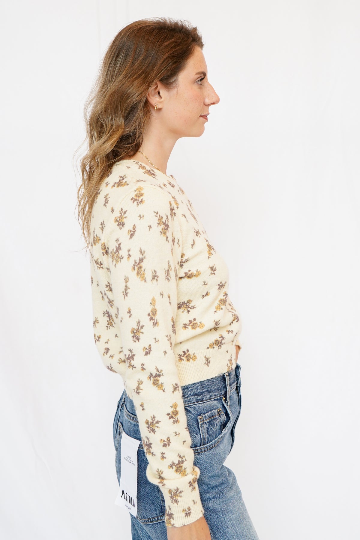 ASTR Mary Cardigan in Yellow Floral